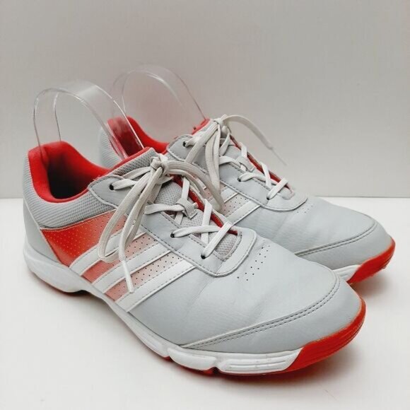 ADIDAS Tech Response Golf Shoes Soft Spike Grey & Pink Sz 7.5 Flawed - Picture 2 of 16